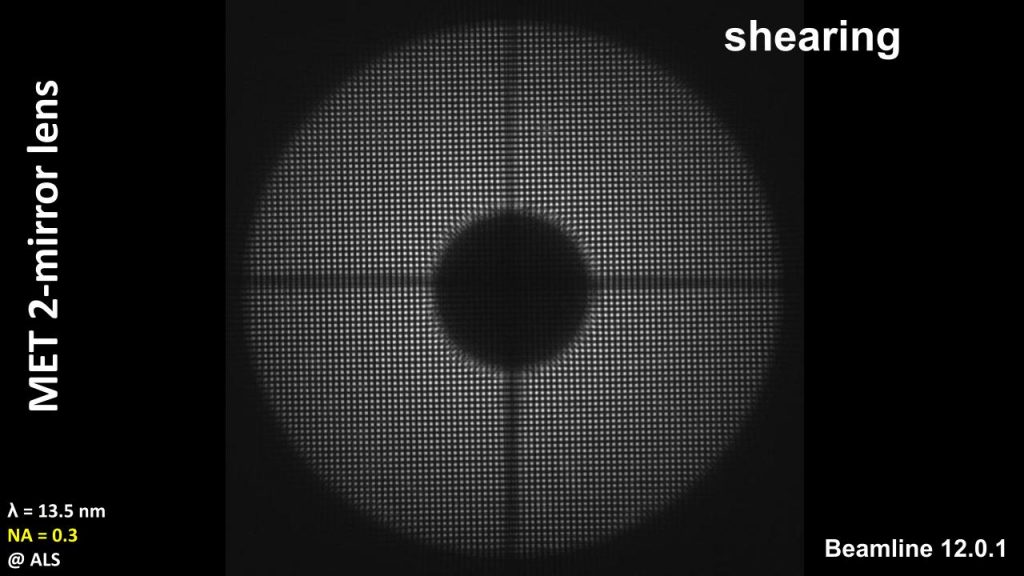 Single-grating shearing interferometry at 13.4-nm wavelength.