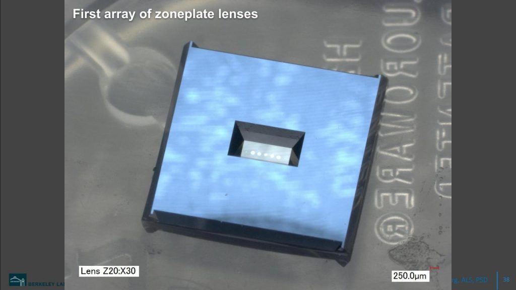 Sample Plate Array AIT_Zoneplate_array – Kenneth A. Goldberg, Ph.D.